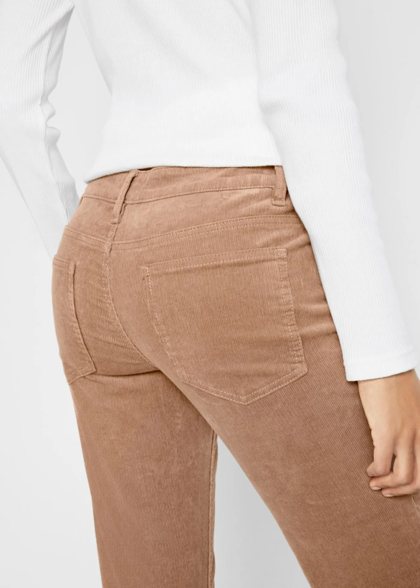 Mujer bonprix bonprix Pantalón de pana elástico de corte recto