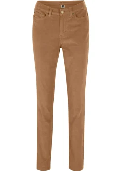 bonprix bonprix Pantalones>Pantalón de pana elástico, skinny Coñac marrón
