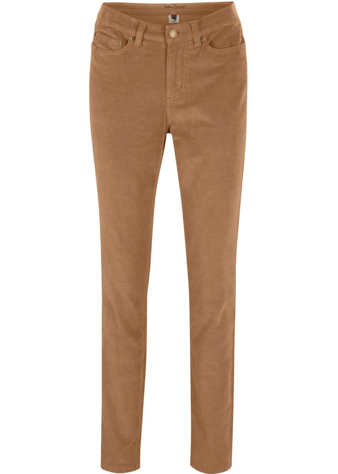 bonprix bonprix Pantalones>Pantalón de pana elástico, skinny Coñac marrón