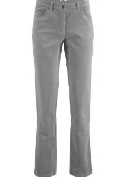 bonprix bonprix Pantalones>Pantalón de pana elásticos, straight Gris
