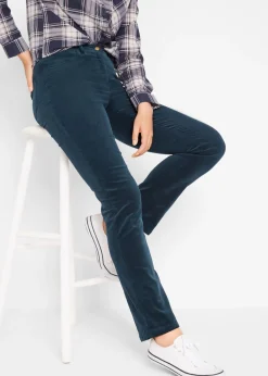 bonprix bonprix Pantalones>Pantalón de pana elásticos, straight Azul marino