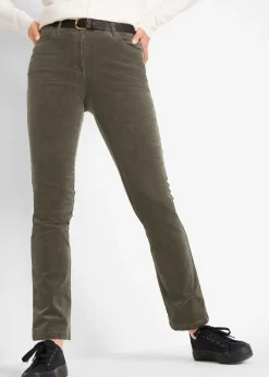 Mujer bonprix bonprix Pantalón de pana elásticos, straight