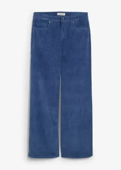 bonprix bonprix Pantalones>Pantalón de pana en mezcla de algodón elástico Azul vaquero