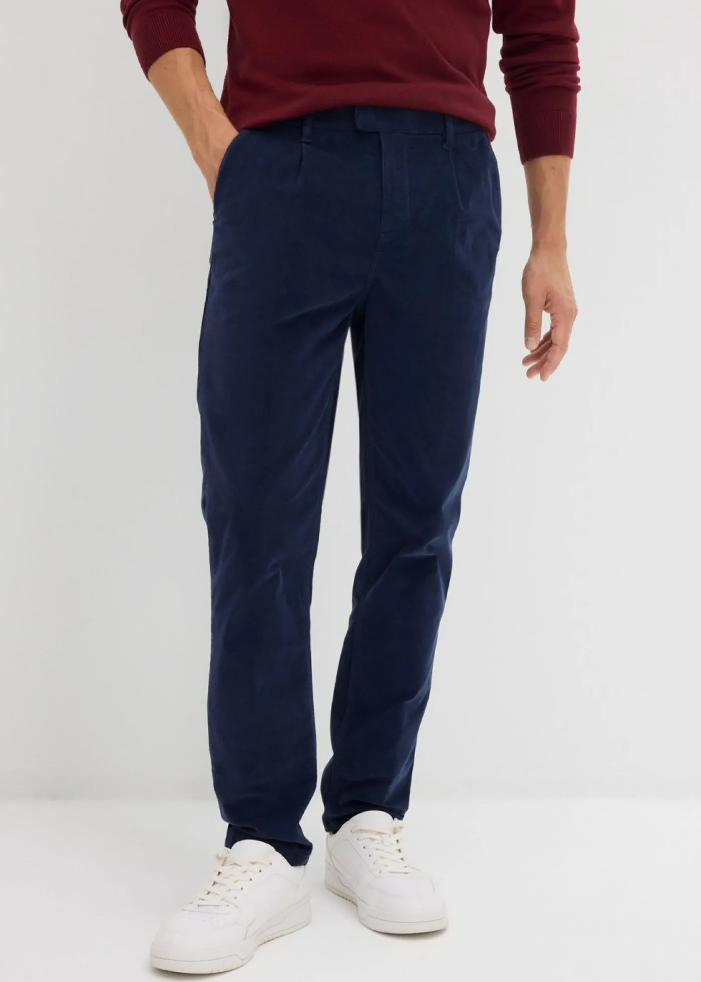 Hombre bonprix bonprix Pantalón de pana regular fit confeccionado en algodón orgánico reciclable elástico, tapered