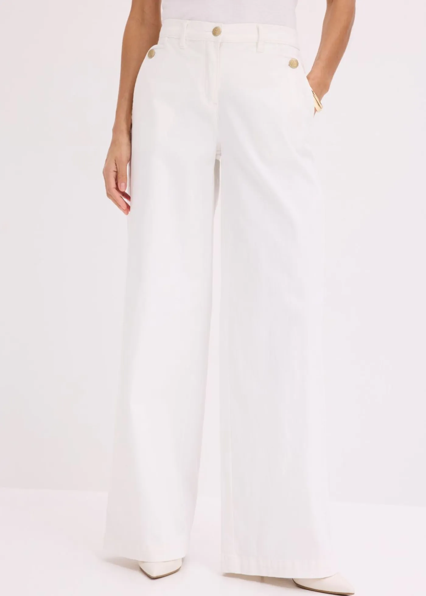 Mujer bonprix bonprix Pantalón de pernera ancha con elástico