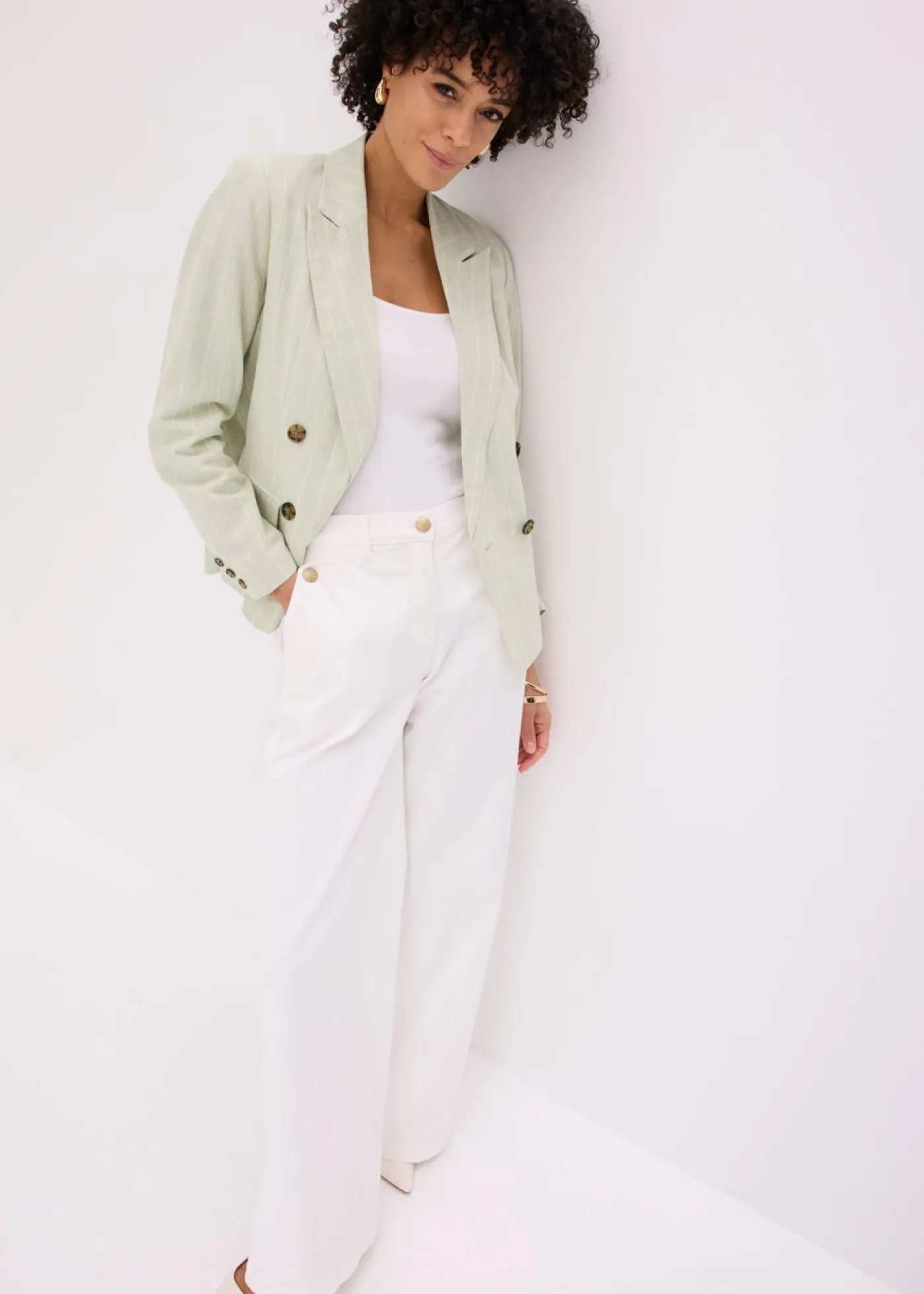 Mujer bonprix bonprix Pantalón de pernera ancha con elástico