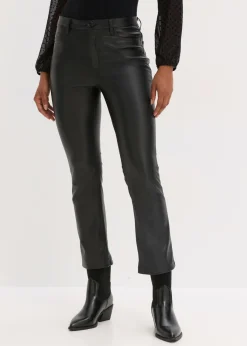 bonprix bonprix Pantalones>Pantalón de piel sintética Negro