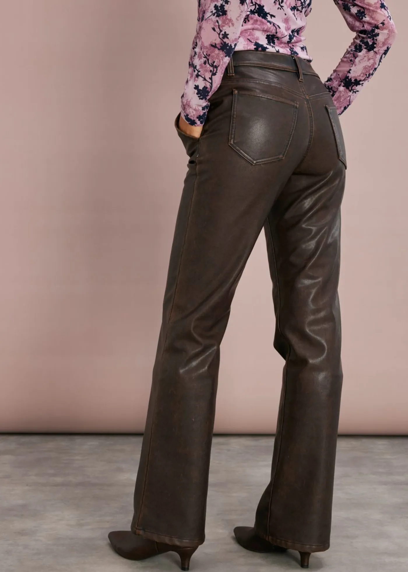 Mujer bonprix bonprix Pantalón de piel sintética