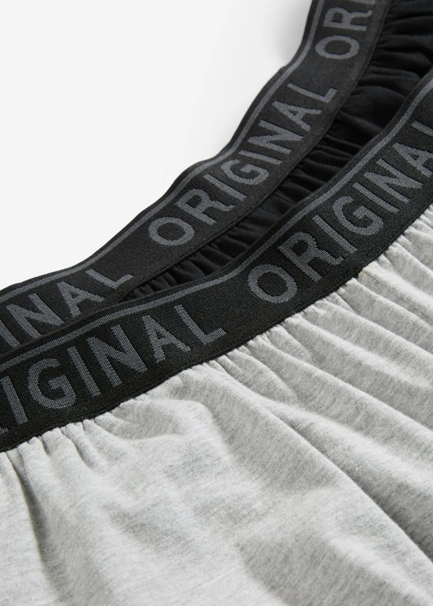 bonprix bonprix Pijamas|Ropa Interior·Pijamas>Pantalón de pijama de algodón puro (2 unidades) gris claro jaspeado+negro