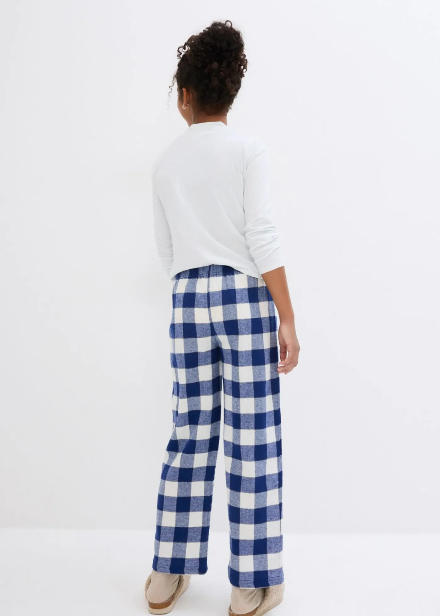 bonprix bonprix Niño·Pijamas|Niña·Pijamas>Pantalón de pijama de franela para niños azul almirante-azul claro a cuadros