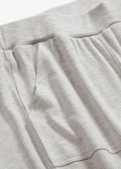 bonprix bonprix Homewear|Ropa Para Dormir>Pantalón de pijama de suave canalé de viscosa gris claro jaspeado moteado