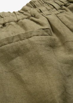 bonprix bonprix Premium|Pantalones>Pantalón de pinzas de lino puro verde pimiento