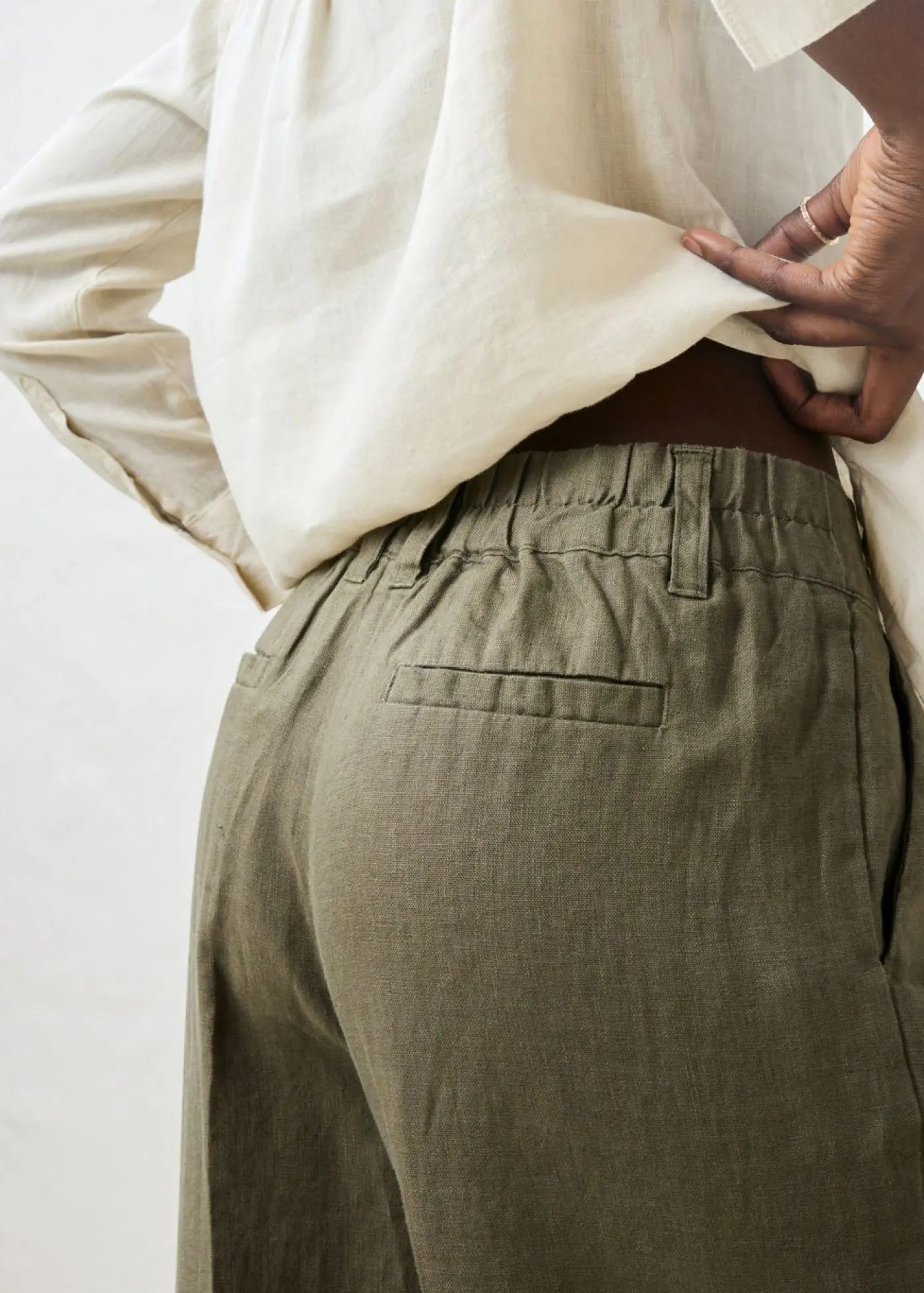 Mujer bonprix bonprix Pantalón de pinzas de lino puro