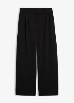 bonprix bonprix Esenciales|Pantalones>Pantalón de pinzas de mezcla de viscosa Negro