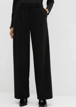 bonprix bonprix Esenciales|Pantalones>Pantalón de pinzas de mezcla de viscosa Negro