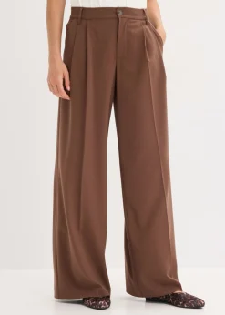 Mujer bonprix bonprix Pantalón de pinzas de mezcla de viscosa fluida