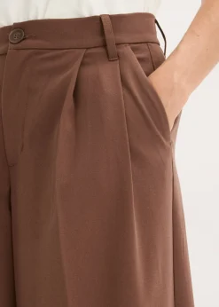 Mujer bonprix bonprix Pantalón de pinzas de mezcla de viscosa fluida