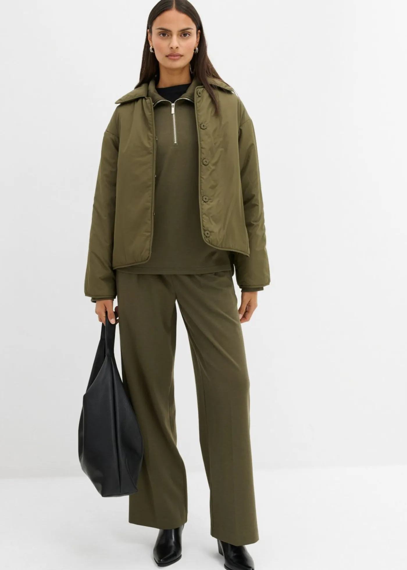 Mujer bonprix bonprix Pantalón de pinzas de mezcla de viscosa