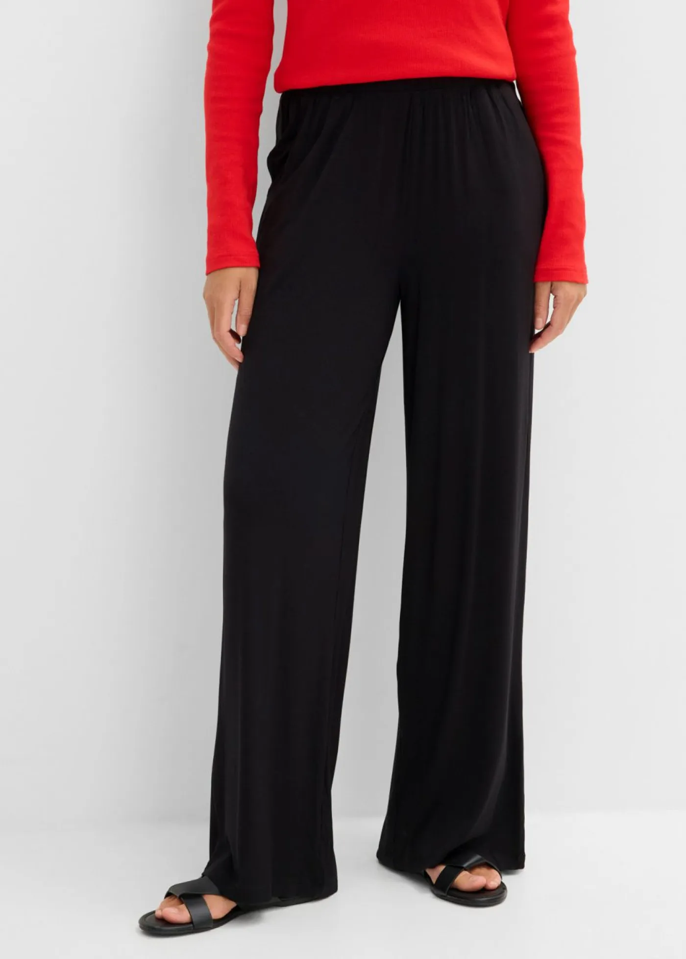 bonprix bonprix Pantalones>Pantalón de punto Negro