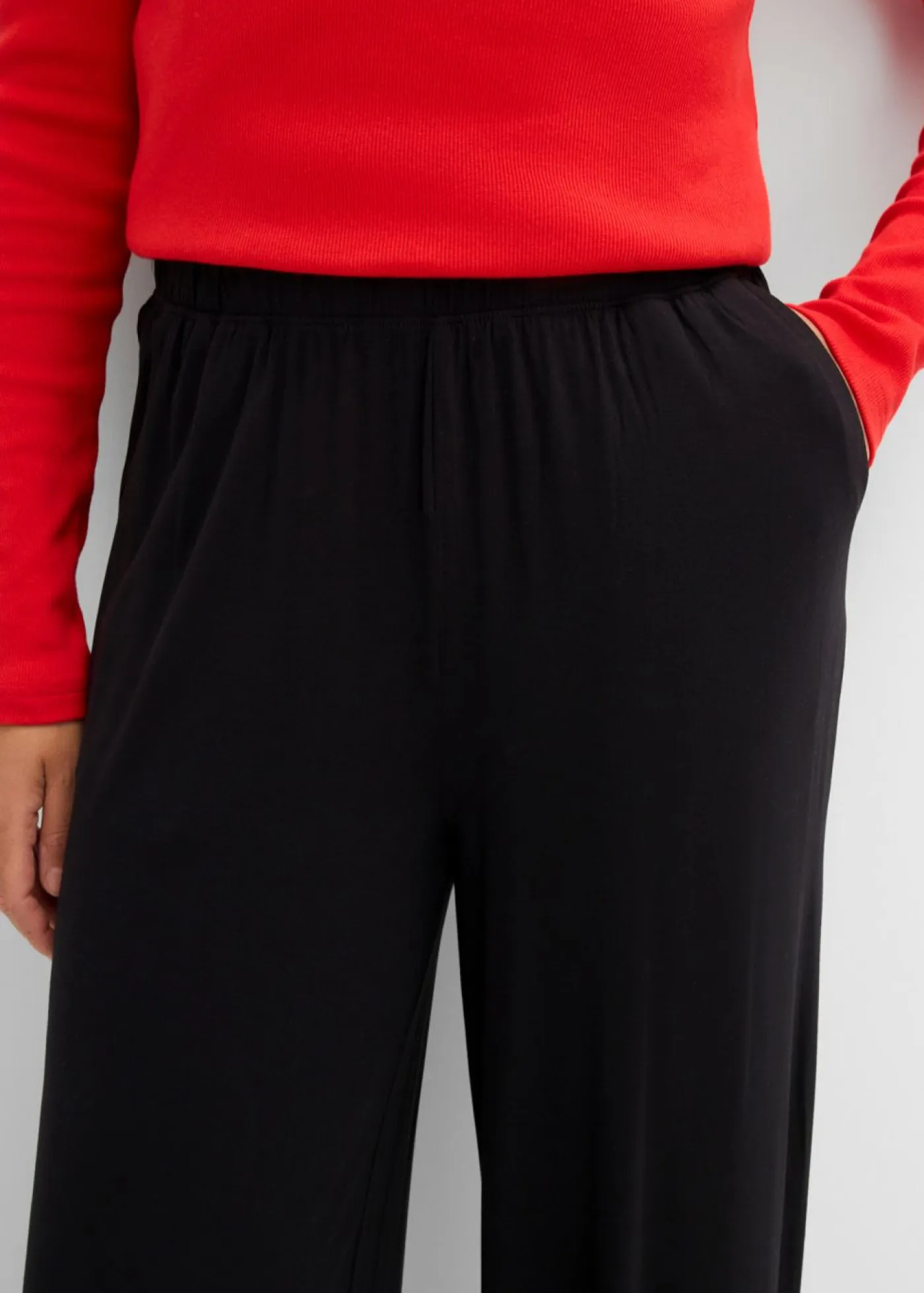 bonprix bonprix Pantalones>Pantalón de punto Negro