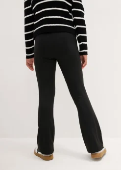 Niños bonprix bonprix Pantalón de punto acampanado con interior cepillado