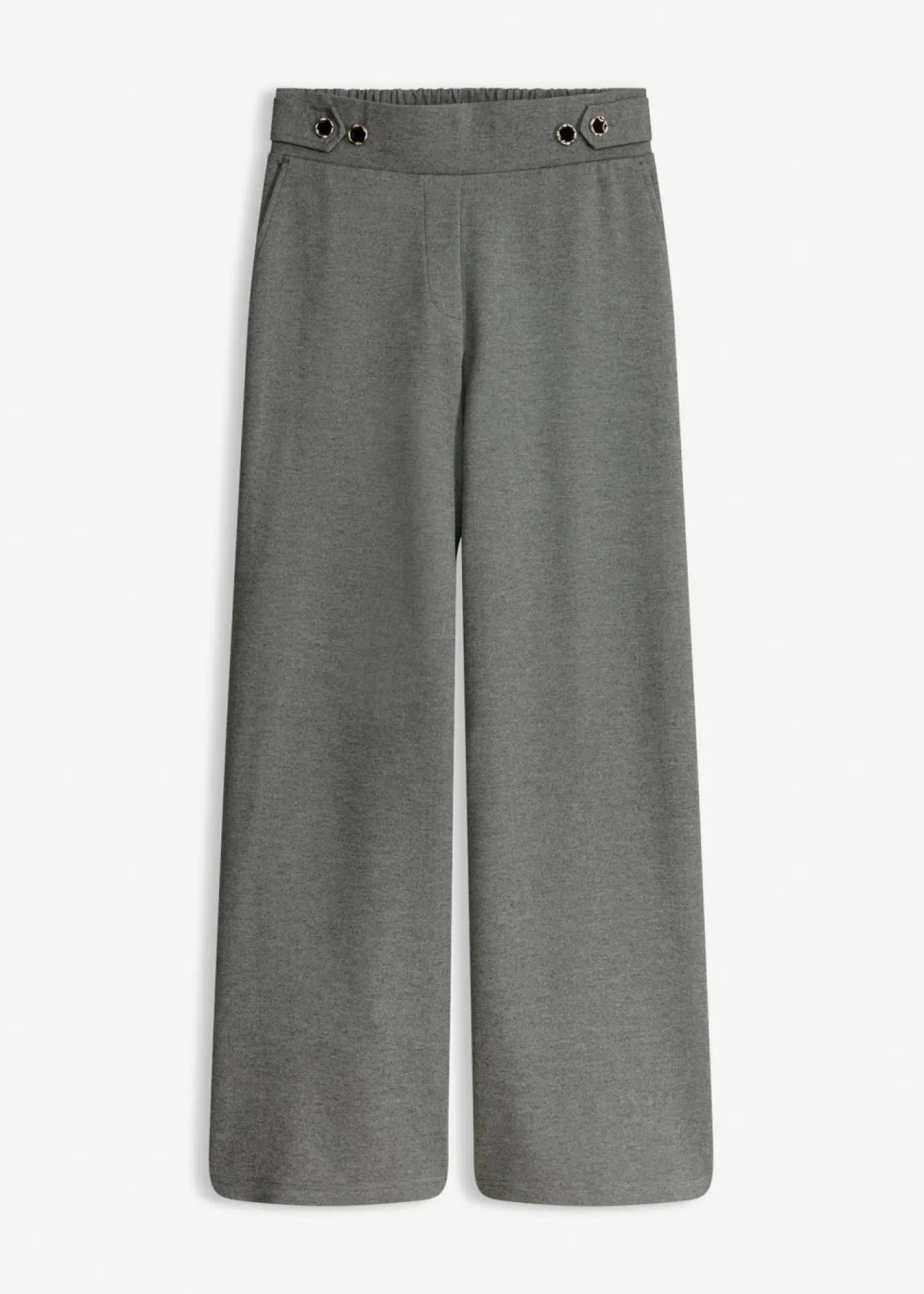 Mujer bonprix bonprix Pantalón de punto con cierre decorativo