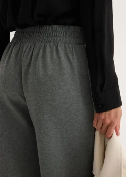 Mujer bonprix bonprix Pantalón de punto con cierre decorativo