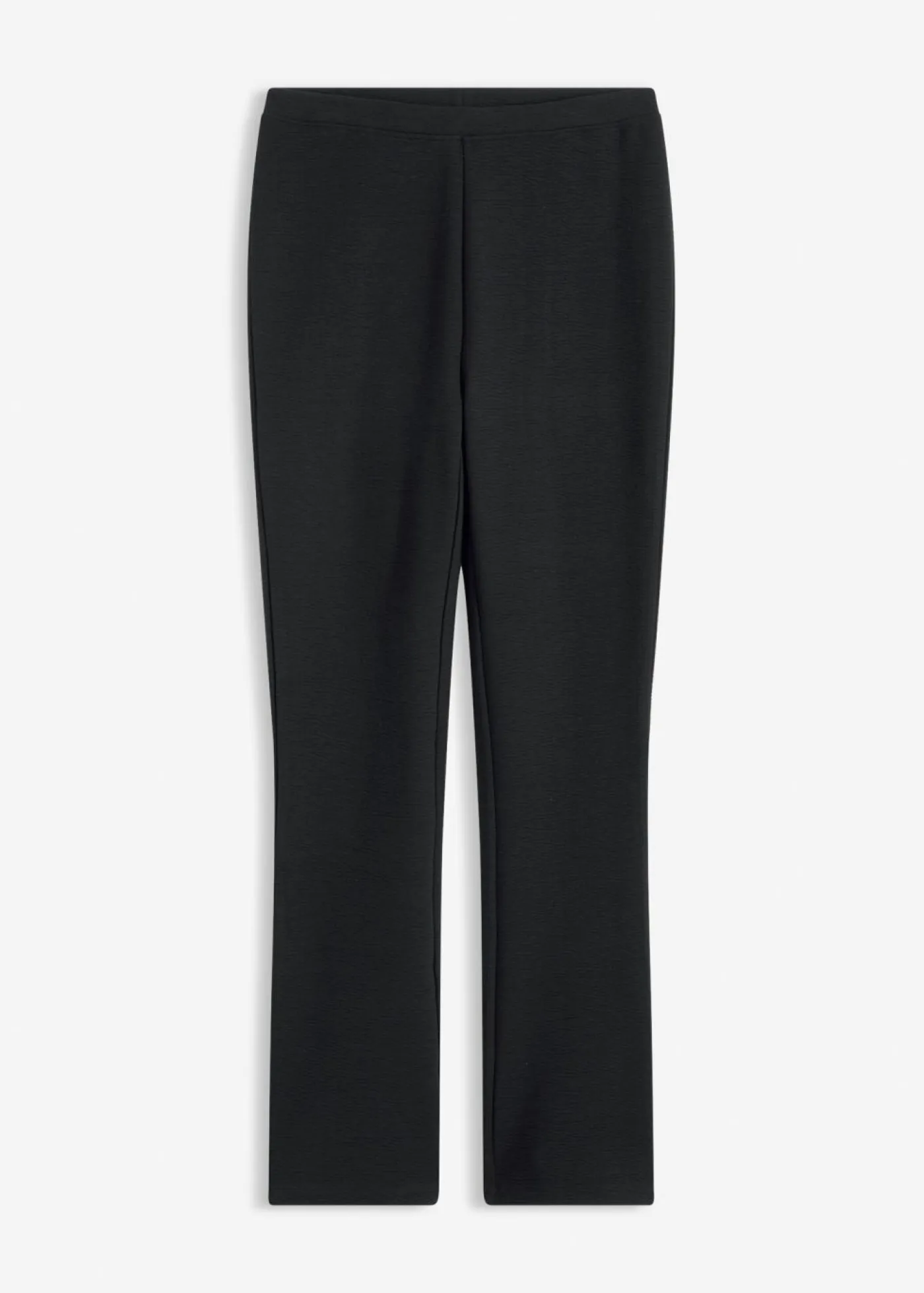bonprix bonprix Pantalones>Pantalón de punto con efecto arrugado Negro