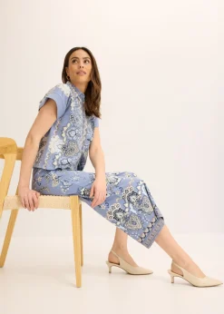 Mujer bonprix bonprix Pantalón de punto con estampado paisley