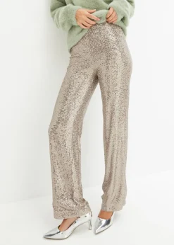 Mujer bonprix bonprix Pantalón de punto con lentejuelas