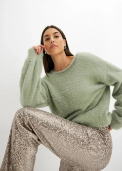 Mujer bonprix bonprix Pantalón de punto con lentejuelas