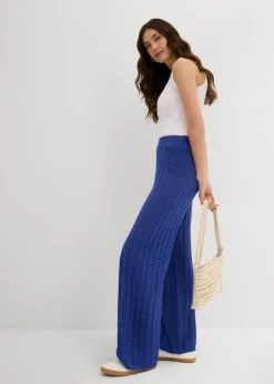 Mujer bonprix bonprix Pantalón de punto con patrón calado