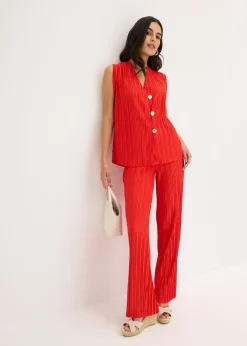 Mujer bonprix bonprix Pantalón de punto con plisado