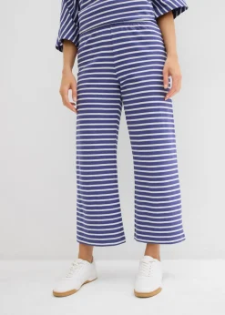 Mujer bonprix bonprix Pantalón de punto de algodón estructurado