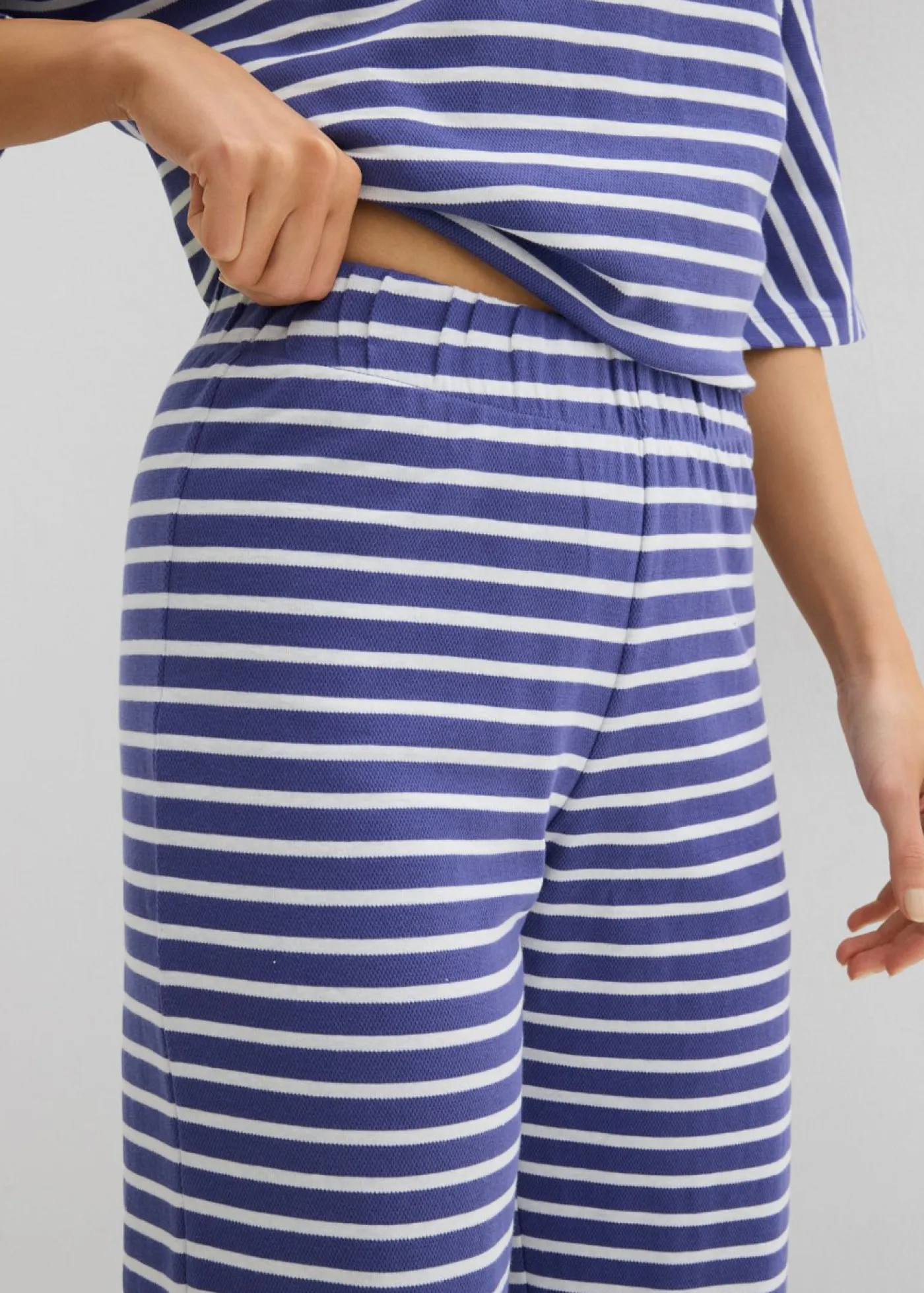 Mujer bonprix bonprix Pantalón de punto de algodón estructurado