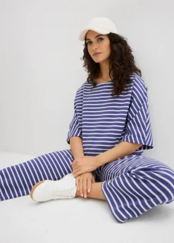 Mujer bonprix bonprix Pantalón de punto de algodón estructurado