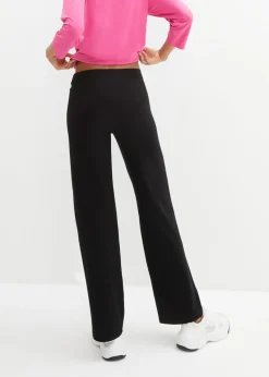 Mujer bonprix bonprix Pantalón de punto de algodón con elástico