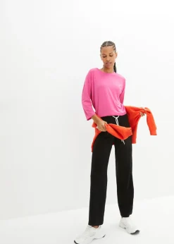 Mujer bonprix bonprix Pantalón de punto de algodón con elástico