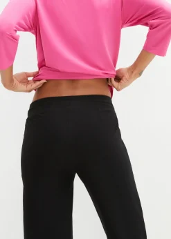 Mujer bonprix bonprix Pantalón de punto de algodón con elástico