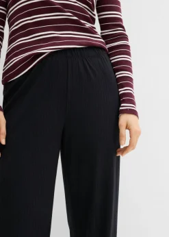 Mujer bonprix bonprix Pantalón de punto de canalé (2 unidades)
