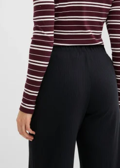 Mujer bonprix bonprix Pantalón de punto de canalé (2 unidades)