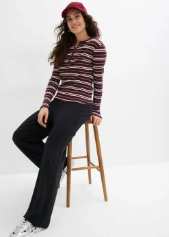 Mujer bonprix bonprix Pantalón de punto de canalé (2 unidades)