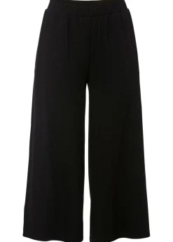 Mujer bonprix bonprix Pantalón de punto de canalé con cinturilla cómoda