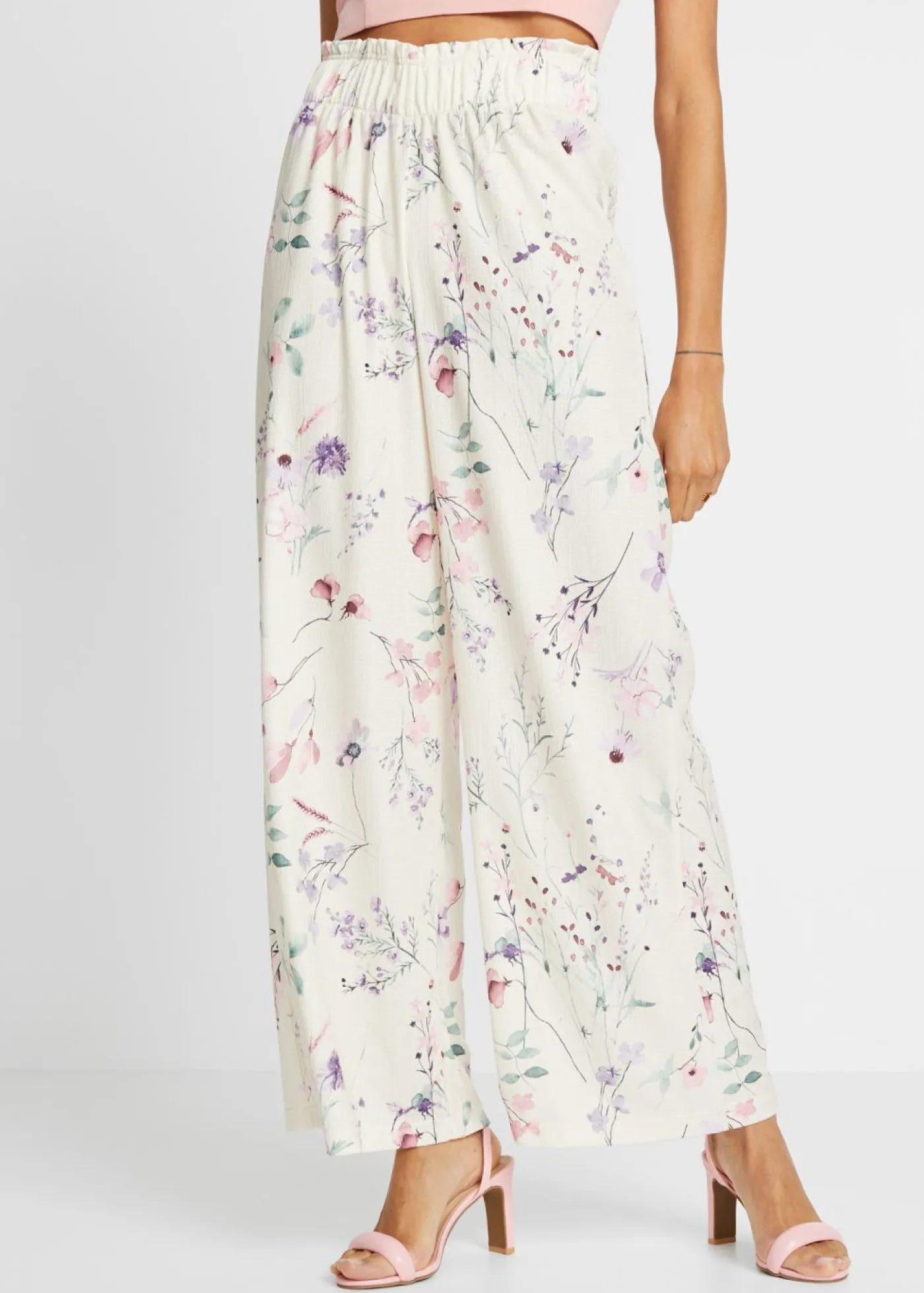 Mujer bonprix bonprix Pantalón de punto de crepé ligero