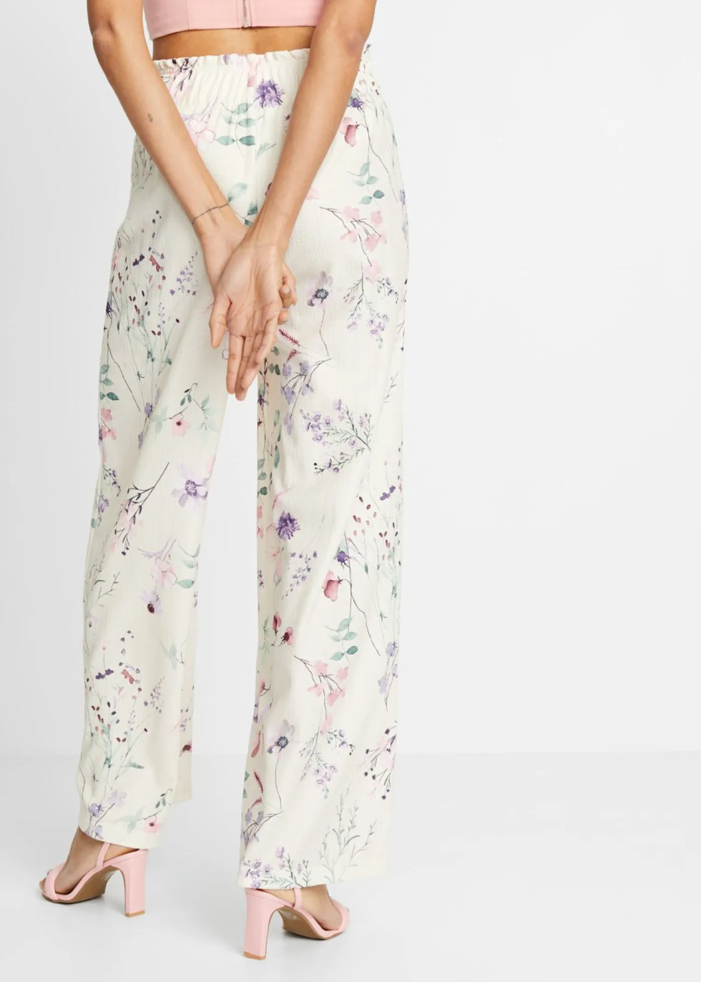 Mujer bonprix bonprix Pantalón de punto de crepé ligero