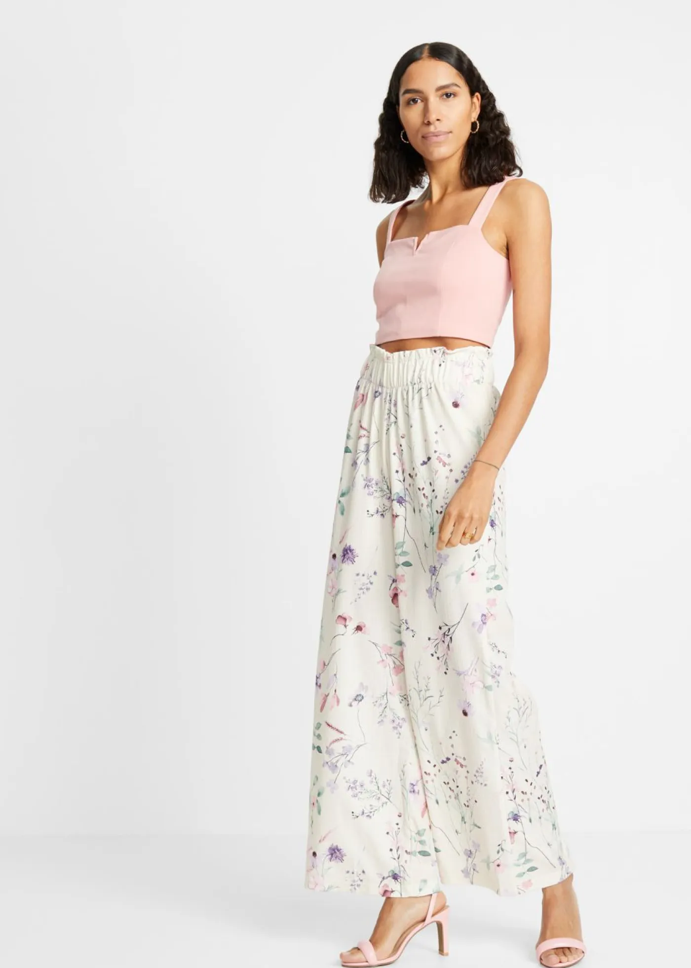 Mujer bonprix bonprix Pantalón de punto de crepé ligero