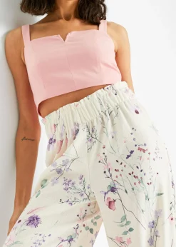 Mujer bonprix bonprix Pantalón de punto de crepé ligero