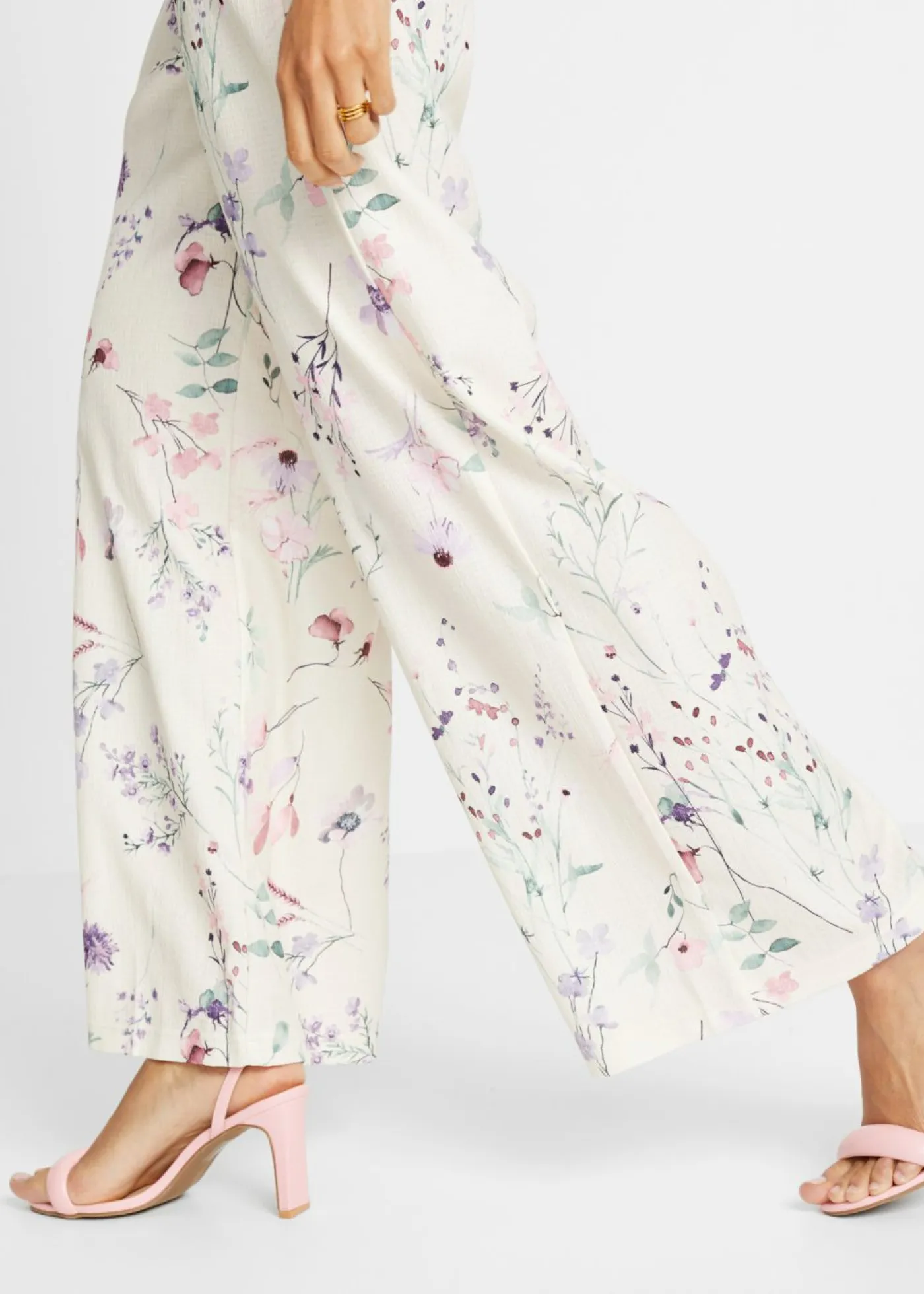 Mujer bonprix bonprix Pantalón de punto de crepé ligero