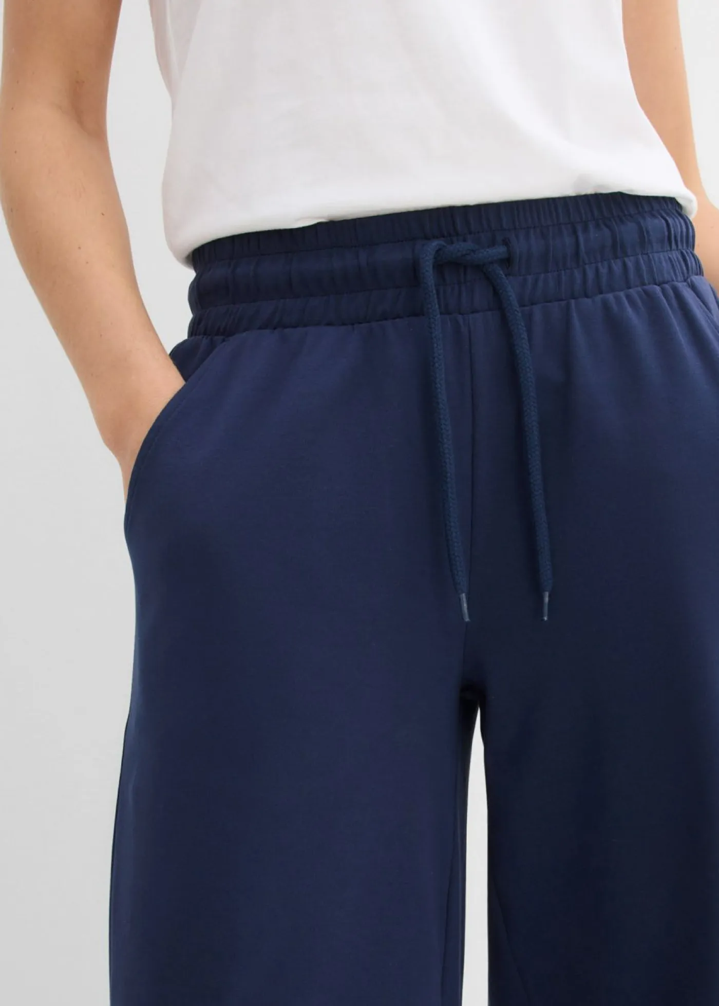 bonprix bonprix Pantalones>Pantalón de punto de interlock Azul marino