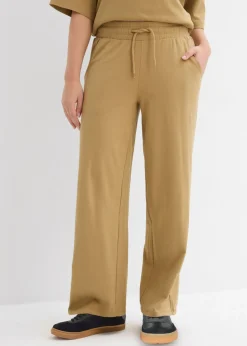 bonprix bonprix Pantalones>Pantalón de punto de interlock Marrón caqui